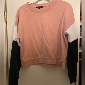 Cropped crewneck sweater